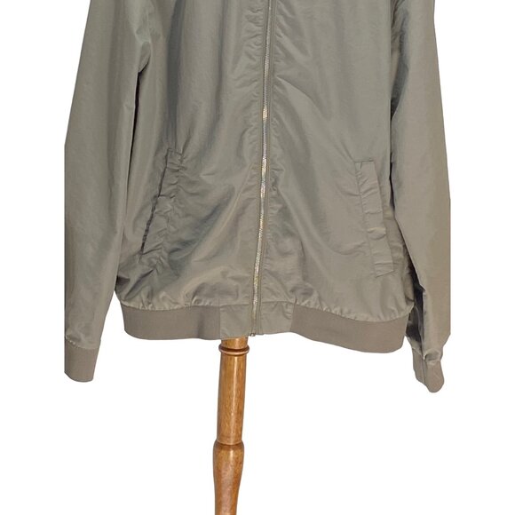 H&M Bomber Jacket Beige Size L Neutral Minimalist Classic Stealth Wealth Summer - Picture 8 of 12